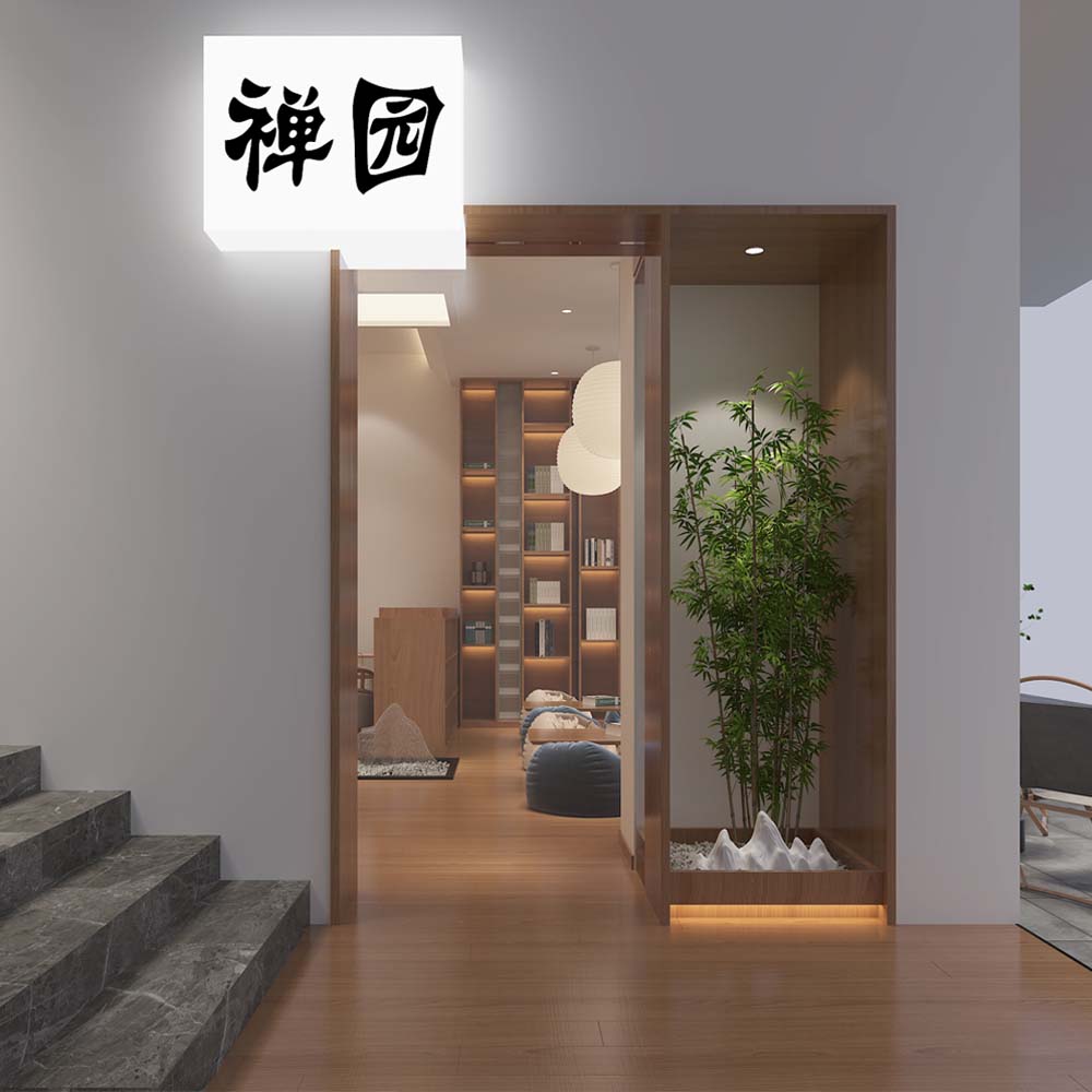 “副業(yè)多樣化經營，接待賺錢兩不誤”——130平茶館設計裝修案例-燦源裝飾